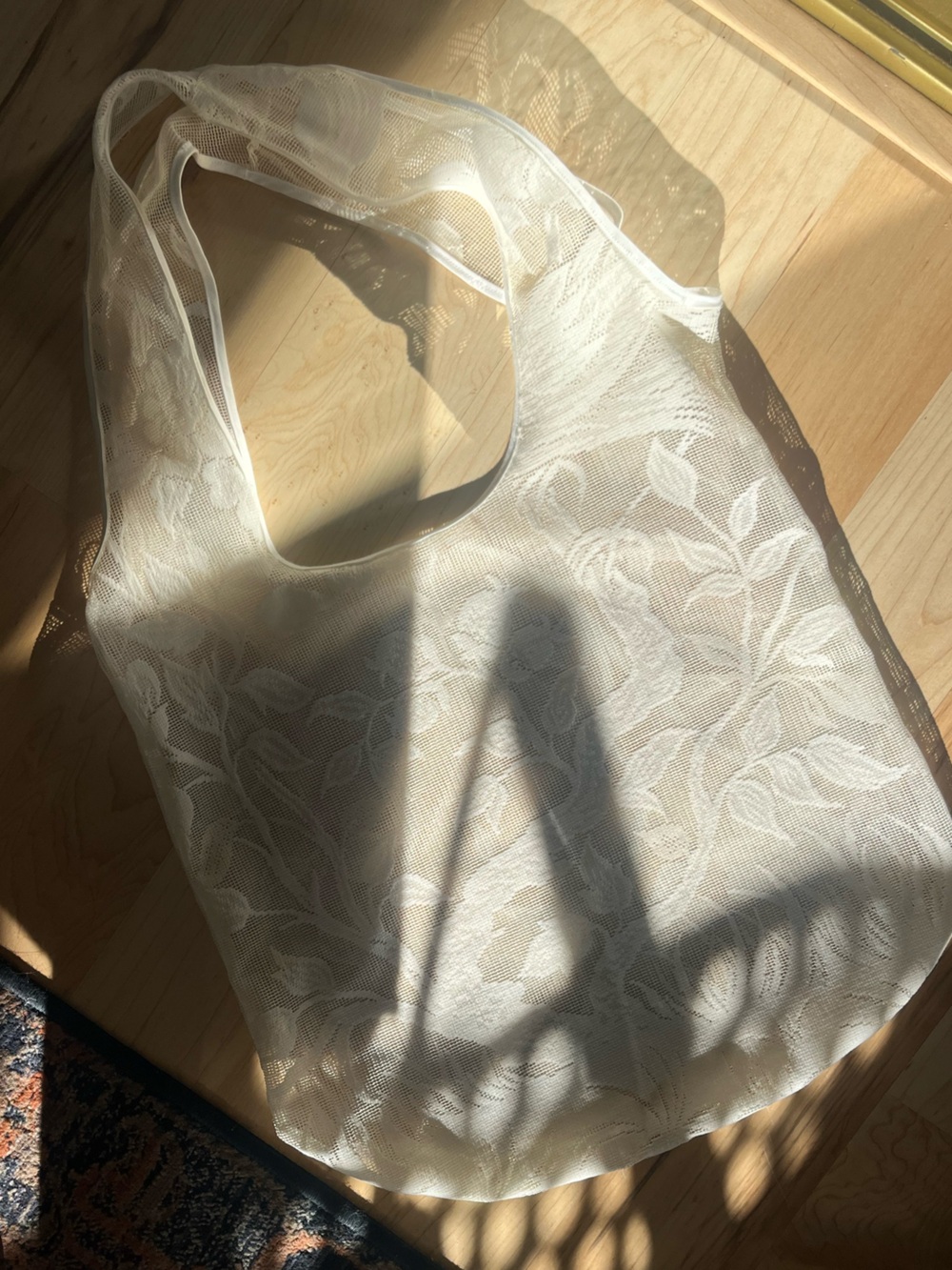 Handmade Sheer White Vintage Lace Shoulder Bag - Picture 7 of 9